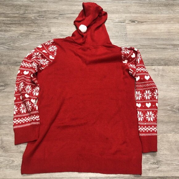 Ugly Christmas Sweater No Boundaries Santa Don’t Judge Me Women Size 3XL Hoodie - Picture 7 of 7